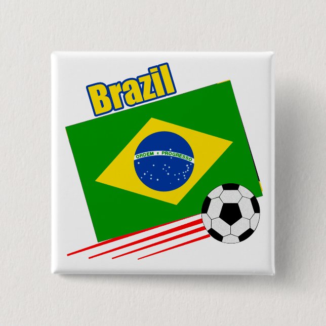 Brazilian Soccer Team Button (Front)