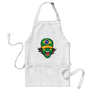 Brazilian Sports Fan Adult Apron