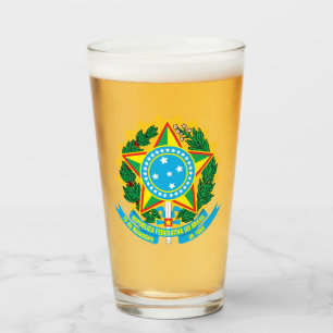 Brazilian state seal glass