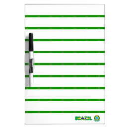 Brazilian stripes flag dry erase board