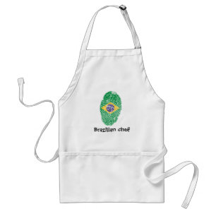 Brazilian touch fingerprint flag adult apron