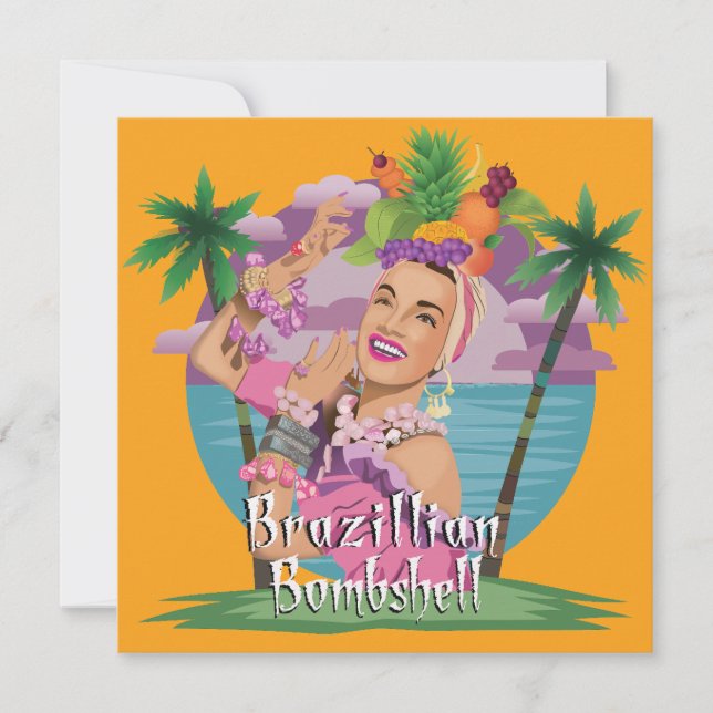 Brazillian bombshell invitation (Front)