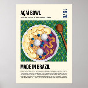 Brazillian Superfood Acai Bowl Artwork Poster