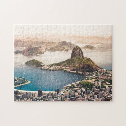 Brazils Iconic Rio De Janeiro Aerial Panorama Jigsaw Puzzle