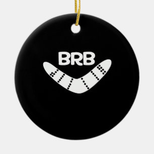 BRB Boomerang Ceramic Ornament