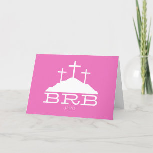 BRB Jesus Cross Calvary Religious Easter Christian Letterpress Thank You Card