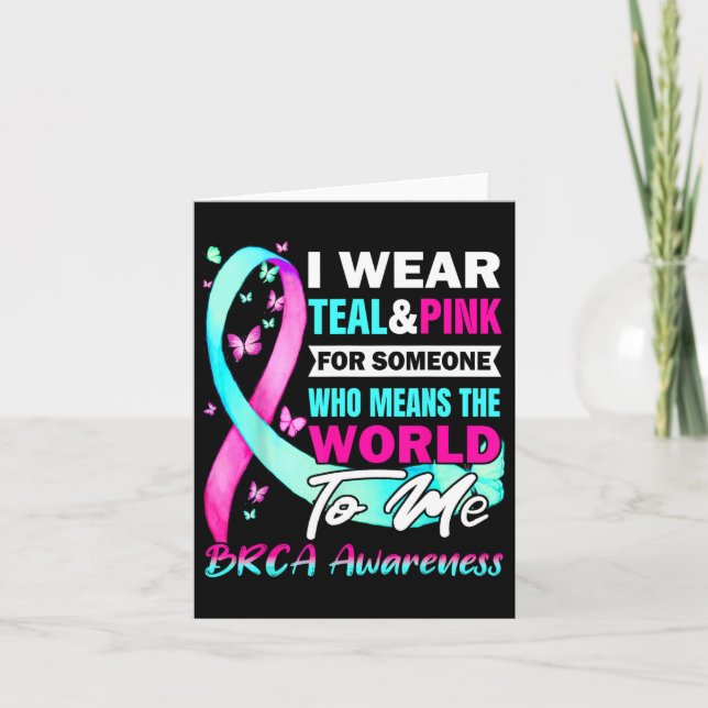 Brca Awareness Breast And Ovarian Cancer Support  Card (Front)