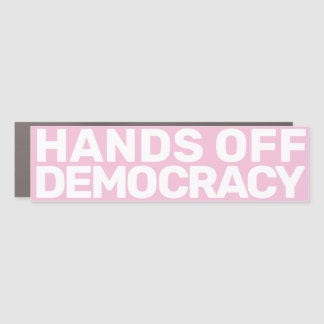 BRCA Pink Feminist Protest Art Hands Off Democracy Car Magnet