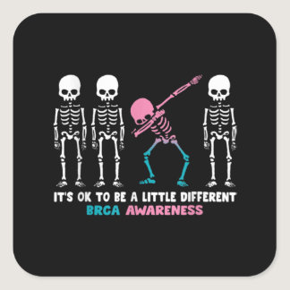 BRCA Warrior Awareness fight breast cancer hallowe Square Sticker