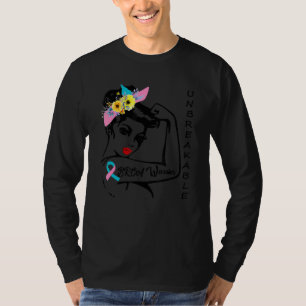 BRCA Warrior Awareness Unbreakable Strong Woman T-Shirt