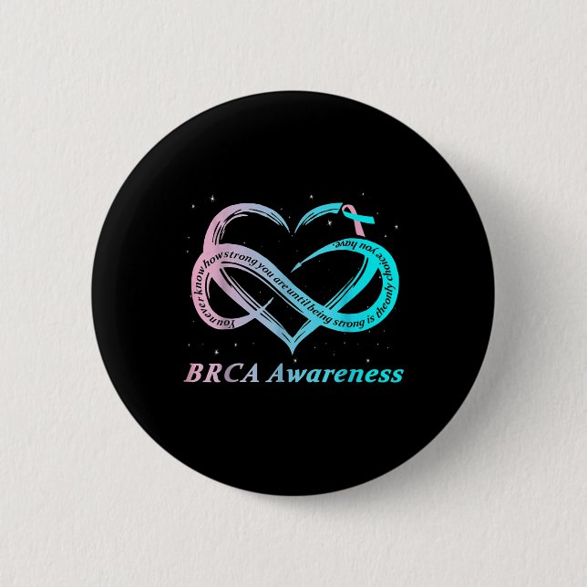 Brca Warrior Im Fine Breast Cancer Awareness  Button (Front)
