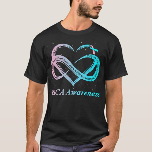 BRCA Warrior Im Fine breast cancer Awareness T_Shirt