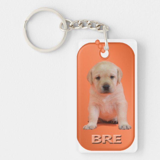 Bre Dog Tag Keychain (Front)