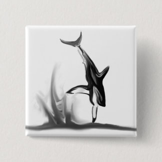 Breaching Great White Shark Hunting a Seal Pinback Button