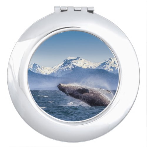 Breaching Humpback Whale In Alaska Mirror For Makeup