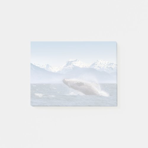 Breaching Humpback Whale In Alaska Post_it Notes