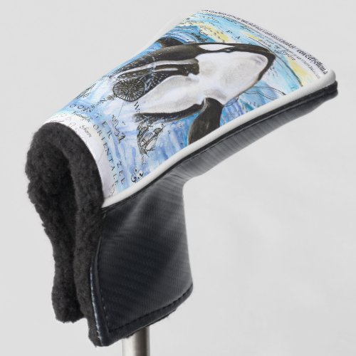 Breaching Orca Ancient Map Golf Head Cover