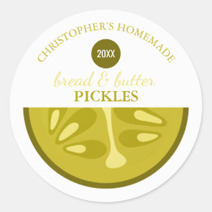 Bread and Butter Pickles Round Sticker