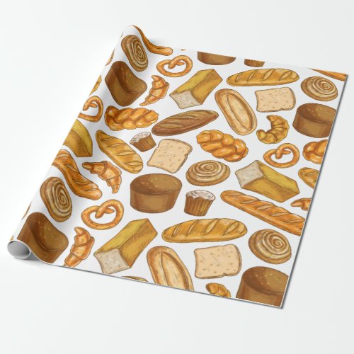 Bread and Pastry Baker Bakery Wrapping Paper