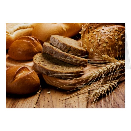 Bread and Wheat Blank Card (Front Horizontal)