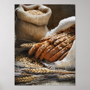 Bread And Wheat Ears Poster