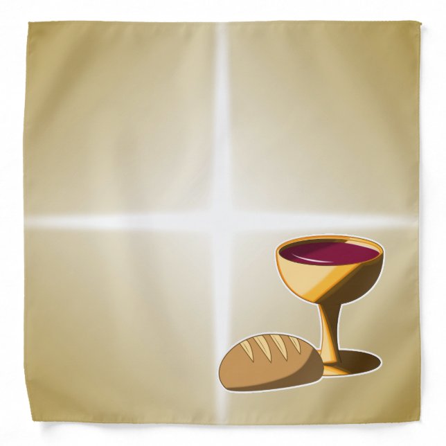 Bread and Wine The Last Supper Easter Communion Bandana (Front)