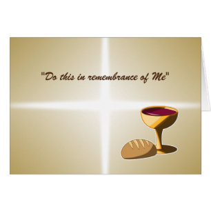 Bread and Wine The Last Supper Easter Communion Cards