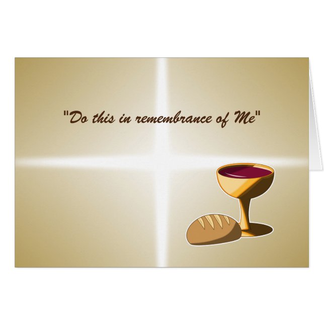 Bread and Wine The Last Supper Easter Communion Cards (Front Horizontal)
