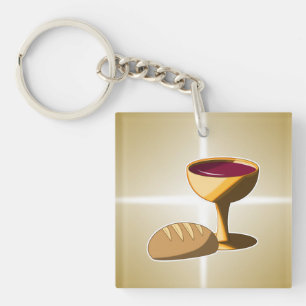 Bread and Wine The Last Supper Easter Communion Keychain