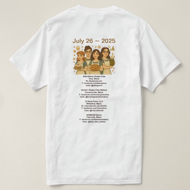 BREAD ARTISAN FAIR T-Shirt 4 bakers 2025 (Design Back)