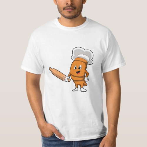 Bread as Cook with Rolling pin T_Shirt