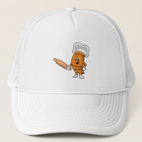 Bread as Cook with Rolling pin Trucker Hat