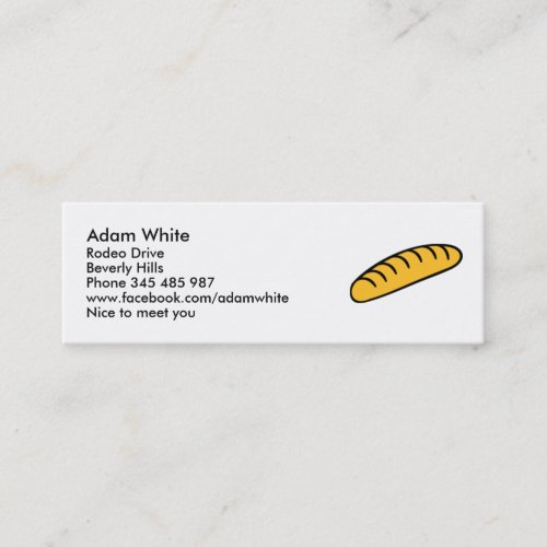 Bread baguette business card