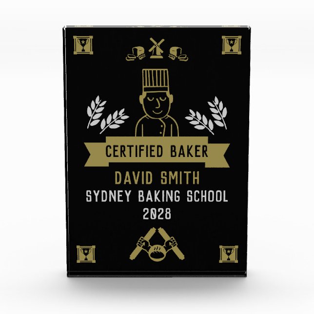 Bread Baker Acrylic Award (Front)