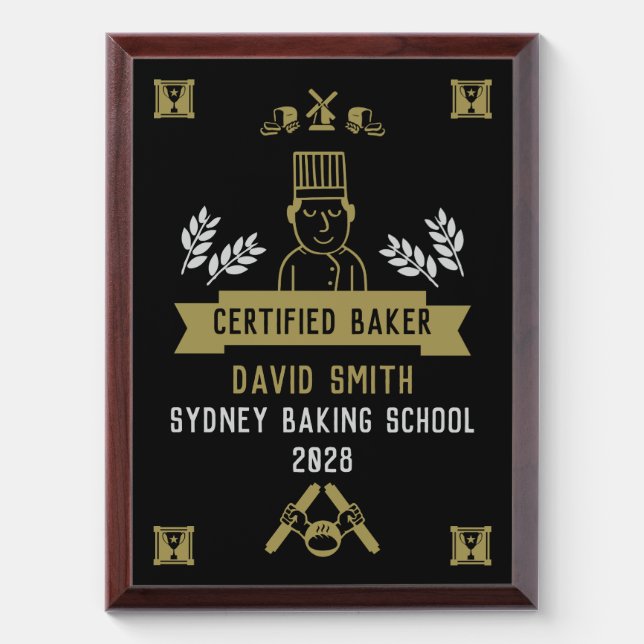 Bread Baker Award Plaque (Vertical)