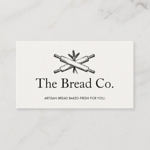Bread Baker Bakery Chef Rolling Pins Business Card