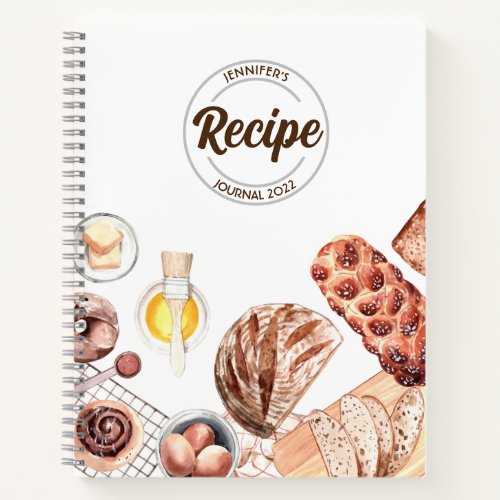 Bread Baker Customizable Recipe Journal