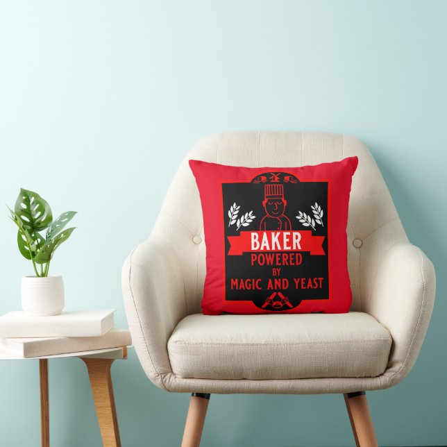 Bread Baker Throw Pillow (Chair)