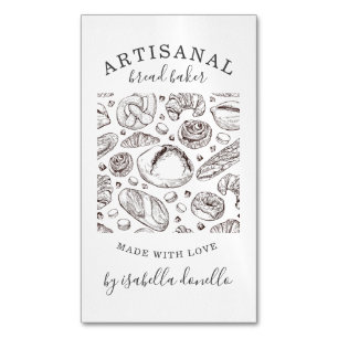 Bread Bakery Baker Magnetic Business Card