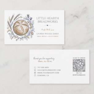 Bread bakery Botanical Loaf Business Card