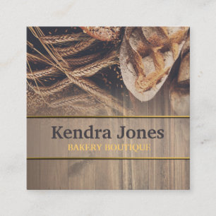 Bread Bakery Boutique Square Business Card. Square Business Card