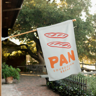 Bread Bakery Sourdough CUSTOM Hand-drawn House Flag