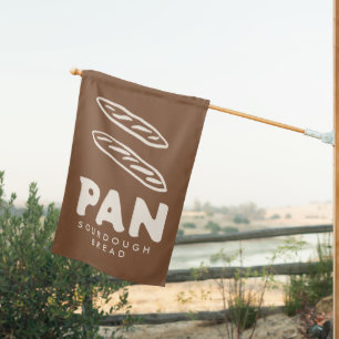 Bread Bakery Sourdough CUSTOM Hand-drawn House Flag