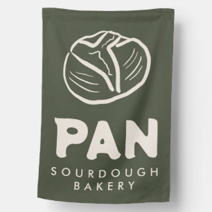 Bread Bakery Sourdough CUSTOM Hand-drawn House Flag