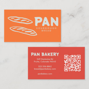 Bread Bakery Sourdough CUSTOM QR Hand-drawn Business Card