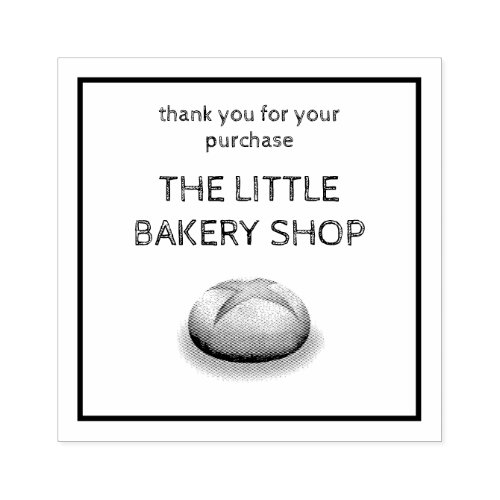 Bread bakery thank you bag  rubber stamp