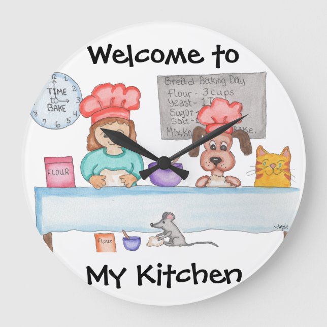 Bread Baking Large Clock (Front)