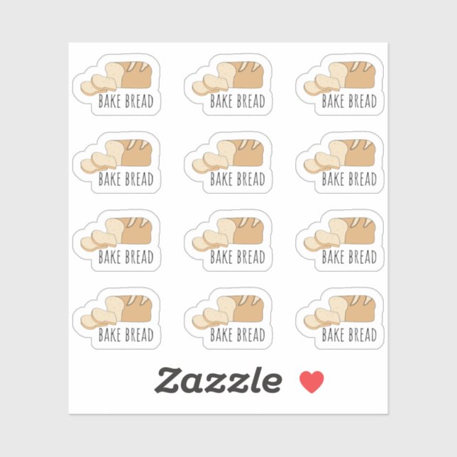 Bread Baking Reminder Meal Cooking Bujo Planner Sticker (Sheet)