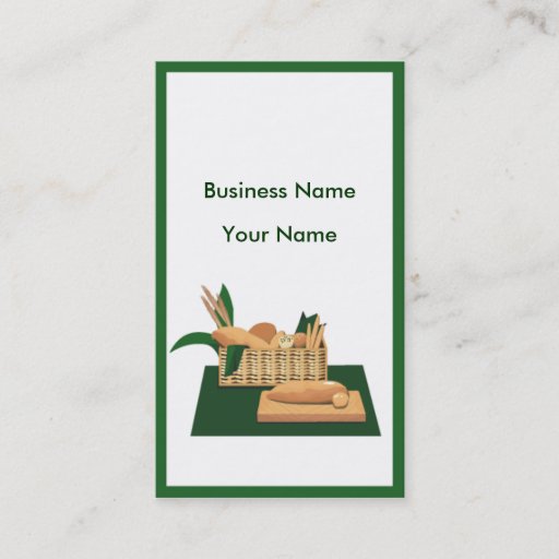 Customizable Bread Basket Business Card