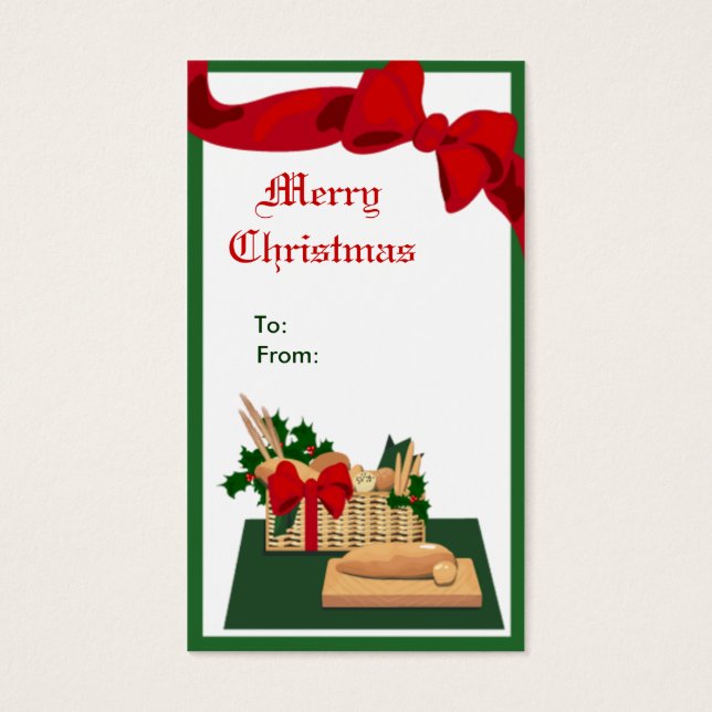 Bread Basket Christmas Gift Tag (Front)